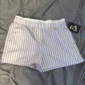 Target, big kid's (girls) Striped Shorts - Pink and White
